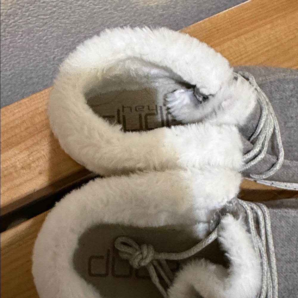 Hey Dude Charcoal Ankle Boots with Faux Fur - Picture 2 of 4